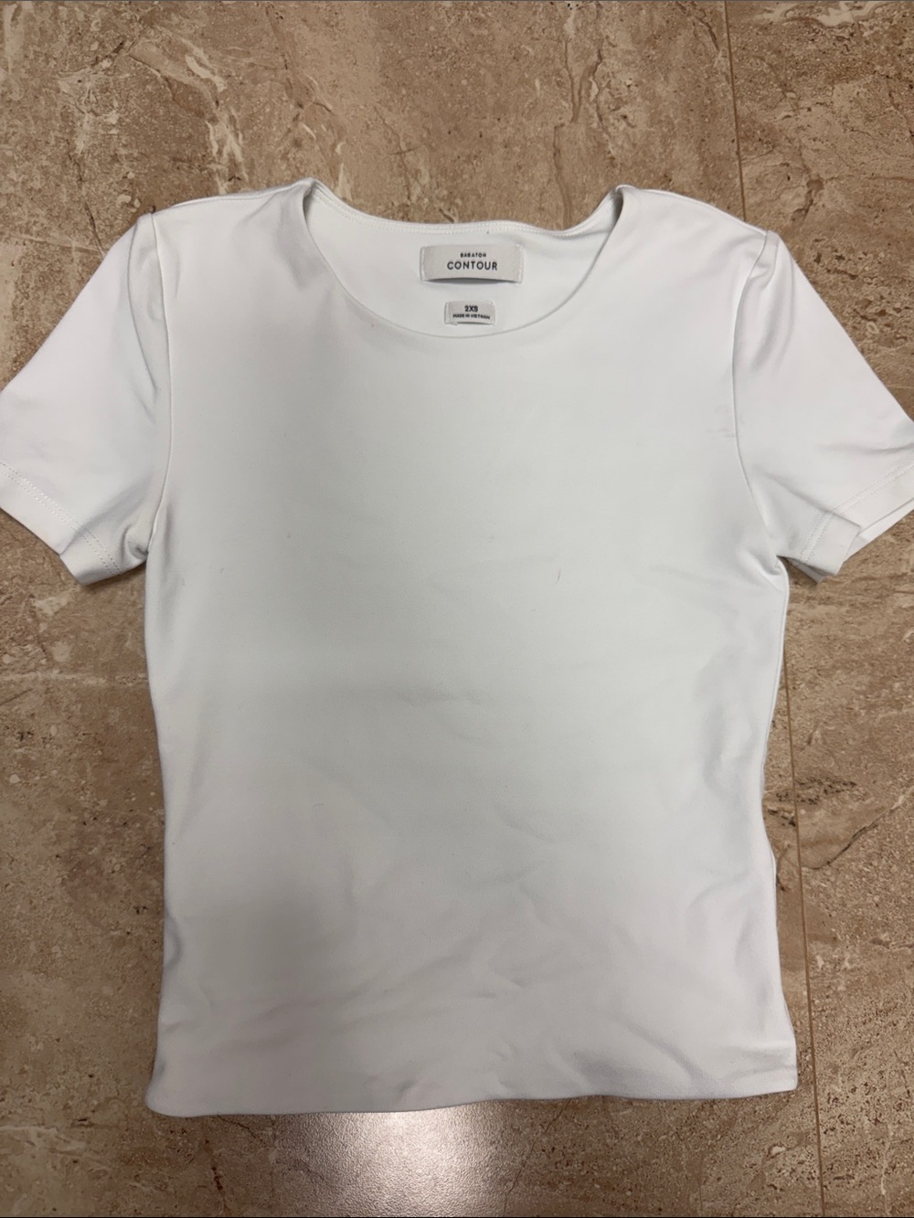 Babaton White Short-Sleeve Crewneck Tee